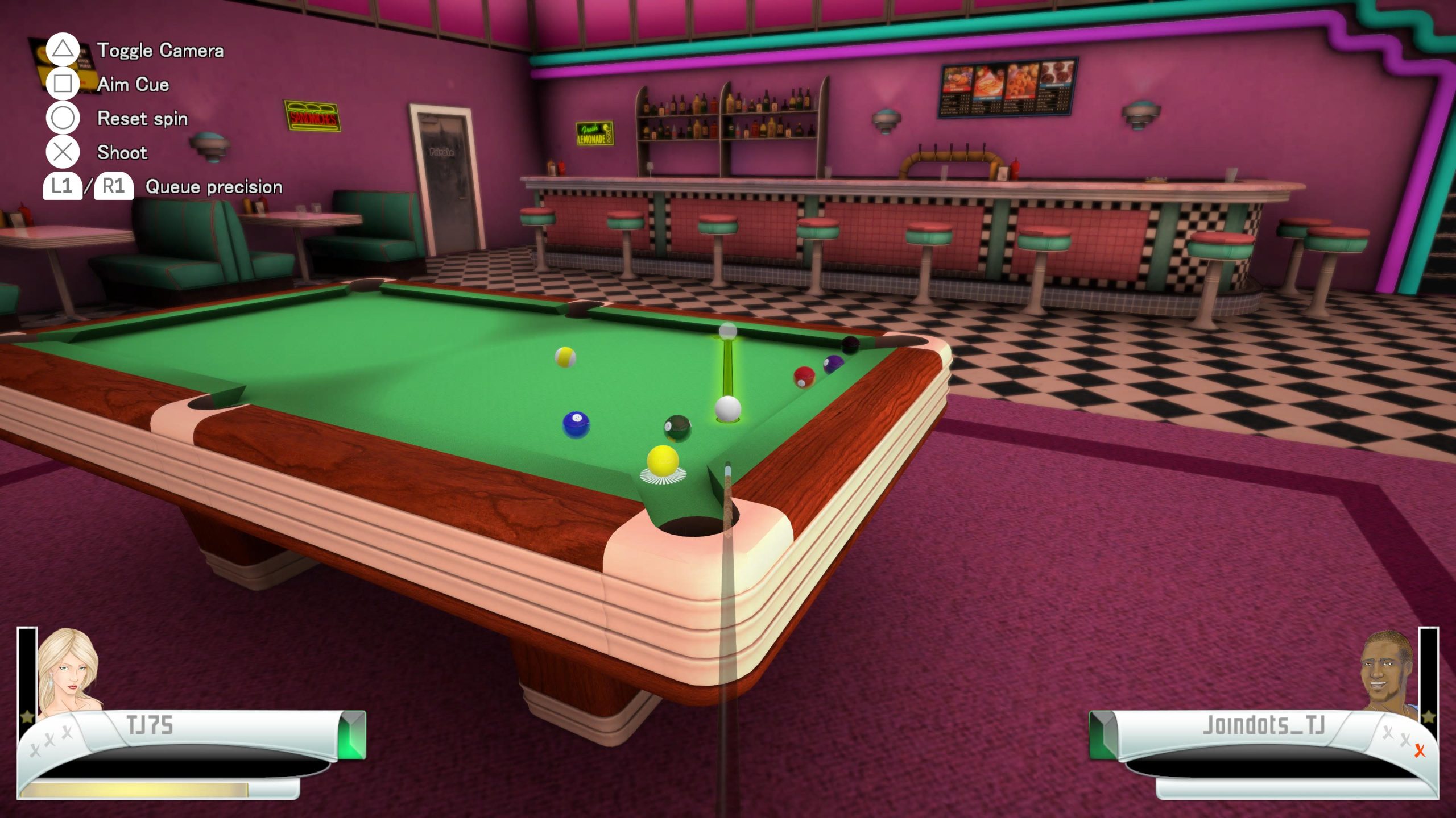 Queues de billard pool et snookers